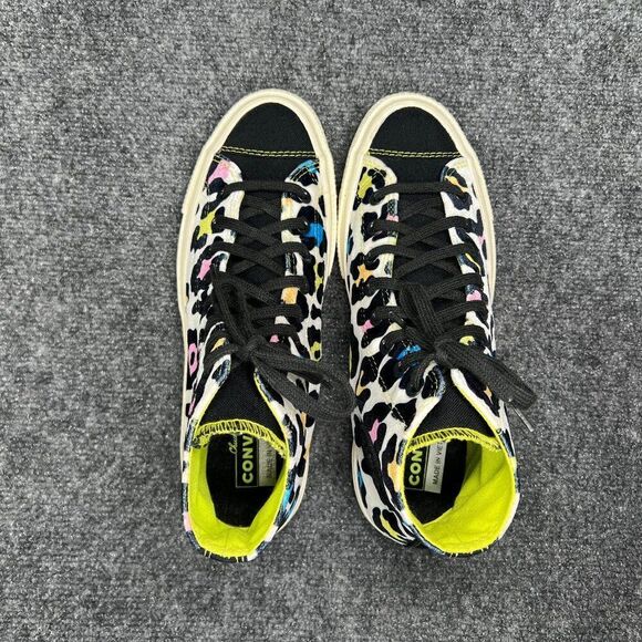Converse Chuck 70 Hi Shoes Womens 9.5 Colorful Velvet Cheetah Print Chuck Taylor - Picture 9 of 14